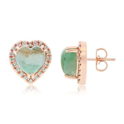 Le Vian� Earrings featuring 6 3/4 cts. Peacock Aquaprase�, 1/2 cts. Nude Diamonds� set in 14K Strawberry Gold�