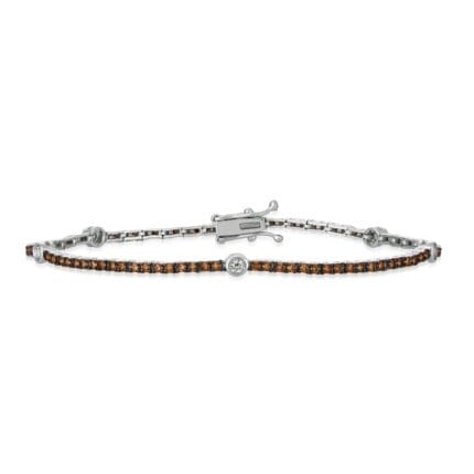 Le Vian Chocolatier� Bracelet featuring 1/5 cts. Vanilla Diamonds�, 1 cts. Chocolate Diamonds� set in 14K Vanilla Gold�