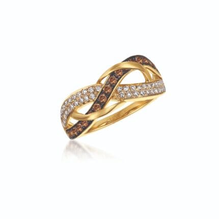 Le Vian Chocolatier� Ring featuring 1/3 cts. Chocolate Diamonds�, 1/5 cts. Vanilla Diamonds� set in 14K Honey Gold�