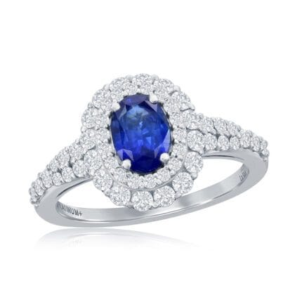 Le Vian Couture� Ring featuring 3/4 cts. Cornflower Sapphire�, 3/4 cts. Vanilla Diamonds� set in P95