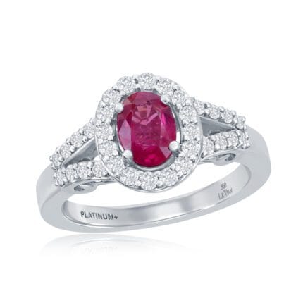 Le Vian Couture� Ring featuring 3/4 cts. Passion Ruby�, 3/8 cts. Vanilla Diamonds� set in P95