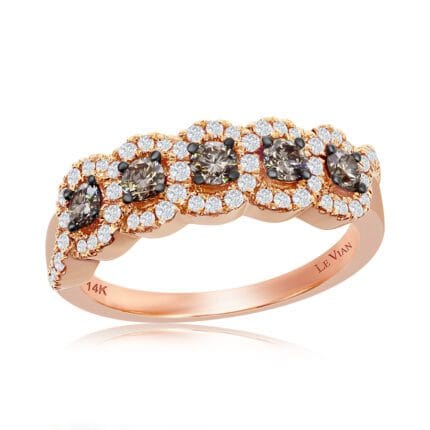 Le Vian Chocolatier� Ring featuring 3/8 cts. Chocolate Diamonds�, 1/3 cts. Vanilla Diamonds� set in 14K Strawberry Gold�