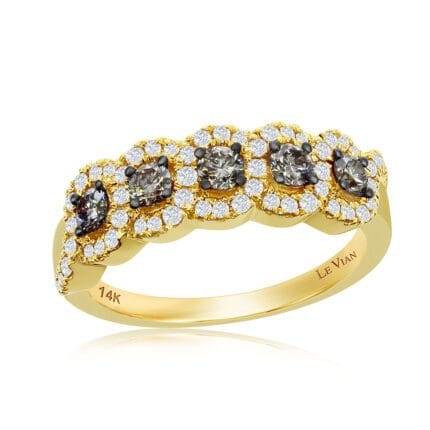Le Vian Chocolatier� Ring featuring 3/8 cts. Chocolate Diamonds�, 1/3 cts. Vanilla Diamonds� set in 14K Honey Gold�