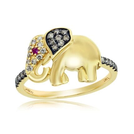 Le Vian� Ring featuring  cts. Passion Ruby�, 1/15 cts. Nude Diamonds�, 1/8 cts. Chocolate Diamonds� set in 14K Honey Gold�