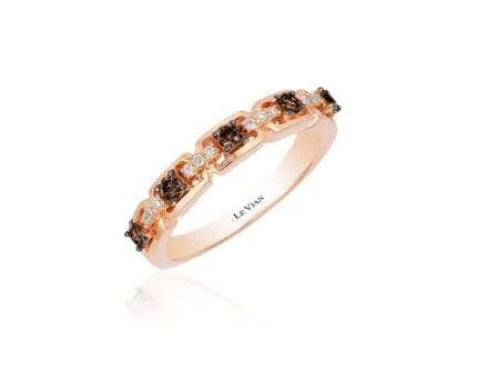 Le Vian Chocolatier� Ring featuring 1/4 cts. Chocolate Diamonds�, 1/20 cts. Vanilla Diamonds� set in 14K Strawberry Gold�