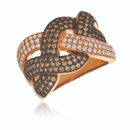 Le Vian Chocolatier� Ring featuring 1 cts. Chocolate Diamonds�, 3/8 cts. Vanilla Diamonds� set in 14K Strawberry Gold�