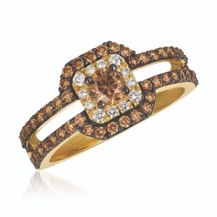 Le Vian Chocolatier� Ring featuring 3/4 cts. Chocolate Diamonds�, 1/10 cts. Vanilla Diamonds� set in 14K Honey Gold�